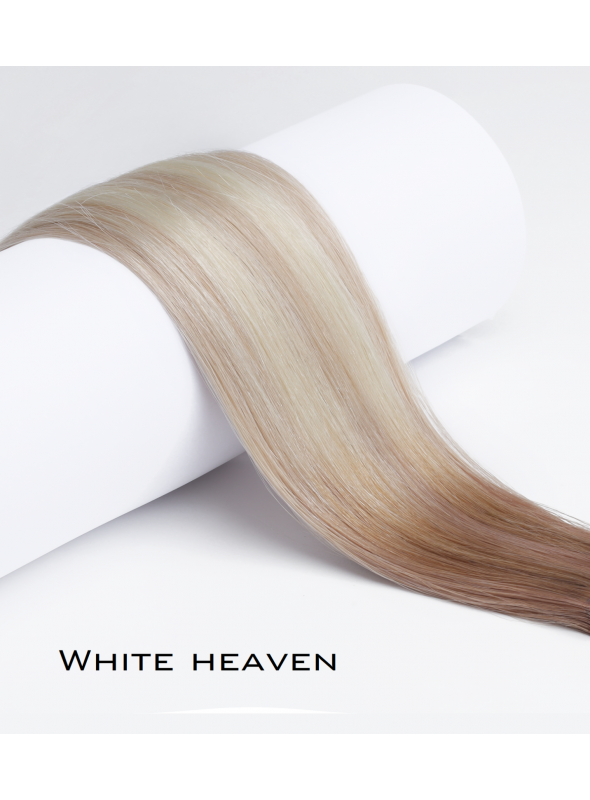 MOUNIR WŁOSY PRZEDŁUŻANE NATURALNE 60CM NA TAŚMĘ - KOLOR BABY BLONDE