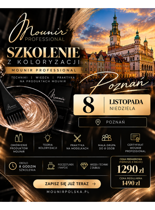 MOUNIR PROFESSIONAL – SZKOLENIE Z KOLORYZACJI – WARSZAWA 18.10.2026